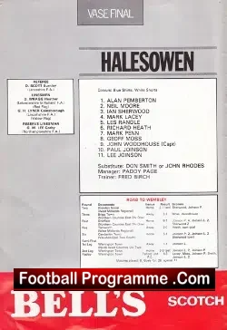 Halesowen Town v Southall 1986 – Vase Final – Multi Autographed