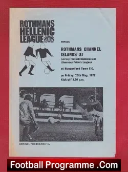 Hellenic League v Channel Island XI 1977