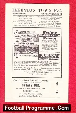 Ilkeston Town v Denaby United 1961