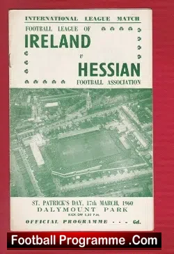 Ireland Football League v Hessian 1960 – Dalymount – Germany
