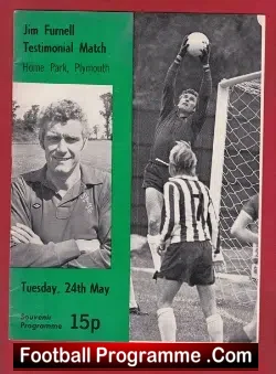 Jim Furnell Testimonial Benefit Plymouth Argyle 1970s – Inc Pele