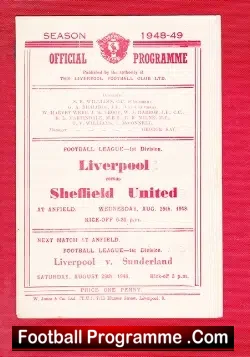 Liverpool v Sheffield United 1948