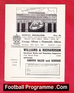 Luton Town v Dunstable Albion 1966 – Cup Final