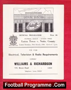 Luton Town v Notts County 1964 – to clear