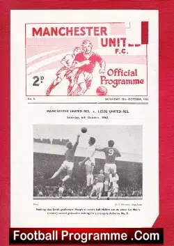 Manchester United v Aston Villa 1962 – Reserves Game