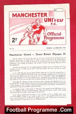 Manchester United v Great Britain Olympic XI 1964 – Friendly