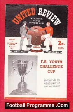 Manchester United v Newcastle United 1956 – Youth Bobby Charlton