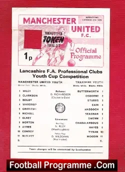 Manchester United v Tranmere Rovers 1972 – Youth Match
