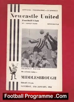 Newcastle United v Middlesbrough 1964