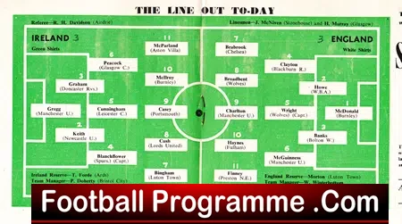 Northern Ireland v England 1958