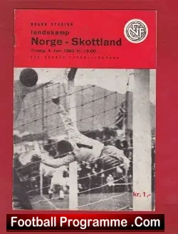 Norway v Scotland 1963 - Landskamp - football programme