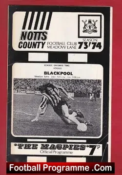 Notts County v Blackpool 1974