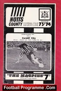 Notts County v Cardiff City 1974