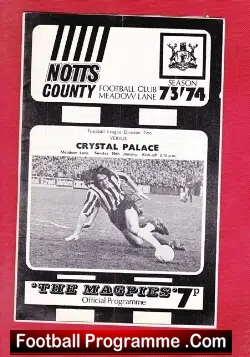 Notts County v Crystal Palace 1974