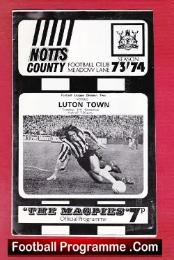 Notts County v Luton Town 1973