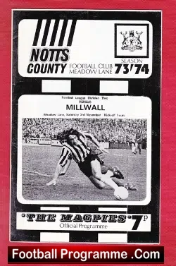 Notts County v Millwall 1973