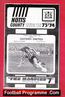 Notts County v Oxford United 1973