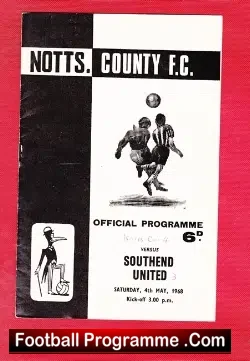 Notts County v Southend United 1968