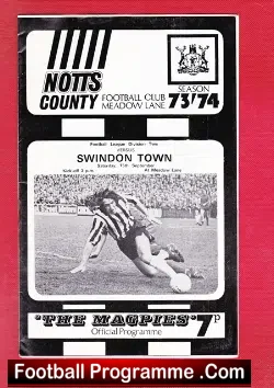 Notts County v Swindon Town 1973
