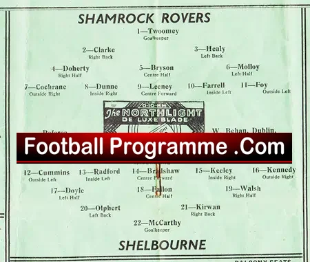 Shamrock Rovers v Shelbourne 1941 – Ireland – Irish Football