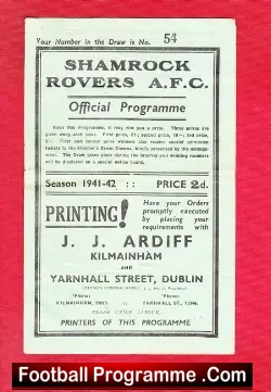 Shamrock Rovers v Shelbourne 1941 – Ireland – Irish Football