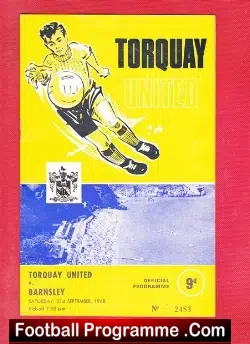 Torquay United v Barnsley 1968