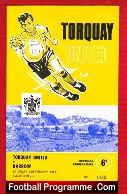Torquay United v Barrow 1968
