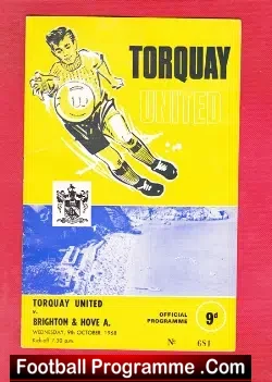 Torquay United v Brighton 1968