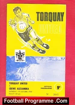 Torquay United v Crewe Alexandra 1968