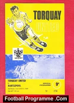 Torquay United v Hartlepool United 1969