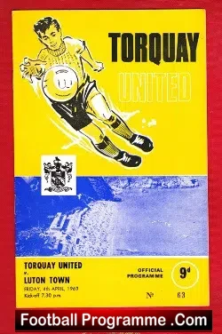 Torquay United v Luton Town 1969