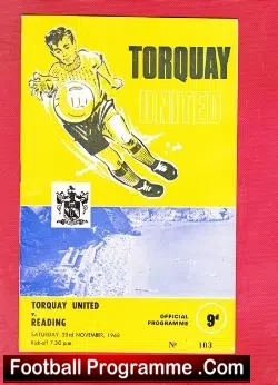 Torquay United v Reading 1968