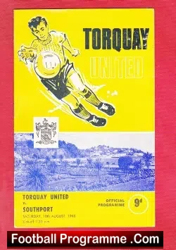 Torquay United v Southport 1968