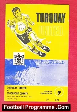 Torquay United v Stockport County 1968