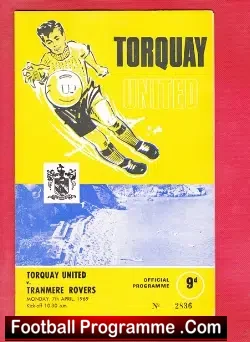 Torquay United v Tranmere Rovers 1969