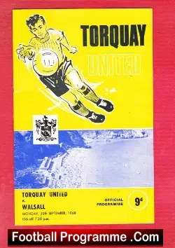 Torquay United v Walsall 1968