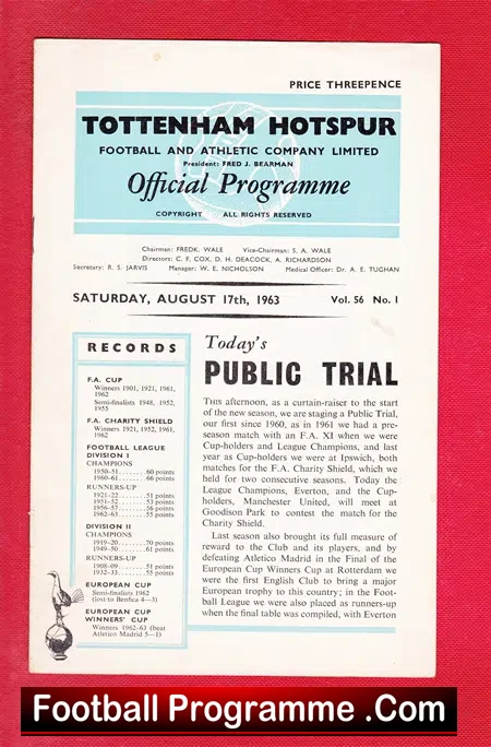 Tottenham Hotspur Public Trials Match 1963