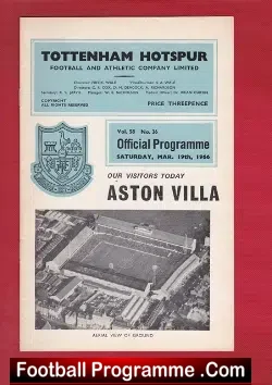 Tottenham Hotspur v Aston Villa 1966