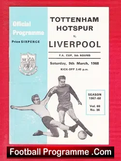 Tottenham Hotspur v Liverpool 1968 – to clear