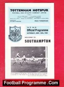Tottenham Hotspur v Southampton 1966
