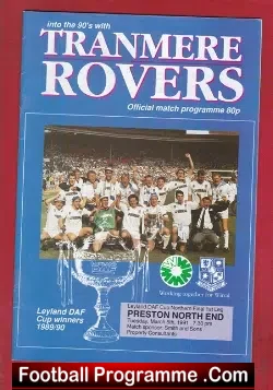 Tranmere Rovers v Preston 1991 – LDF Cup Final