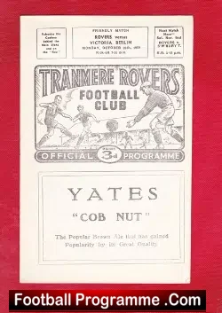 Tranmere Rovers v Victoria Berlin 1959 – Friendly Match
