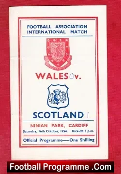 Wales v Scotland 1954 – Ninian Park