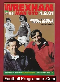 Wrexham v Manchester United 2001 - Flynn Reeves Tribute - Manchester United football programme
