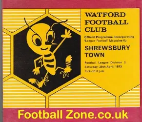 Watford v Shrewsbury Town 1973