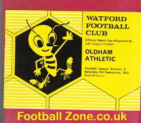 Watford v Oldham Athletic 1972