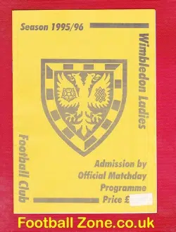 Wimbledon Ladies v Huddersfield Town 1995 – Womens Football
