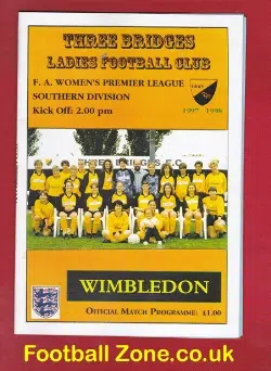 Three Bridges Ladies v Wimbledon 1997 - Women's Football