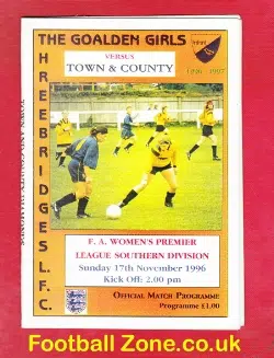 Three Bridges Ladies v Town Country 1996 - Womens Football
