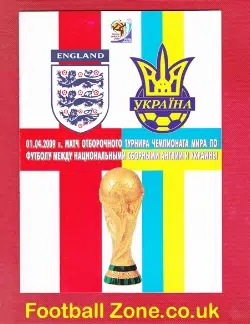 Ukraine v England 2009 - Pirate Football Programme